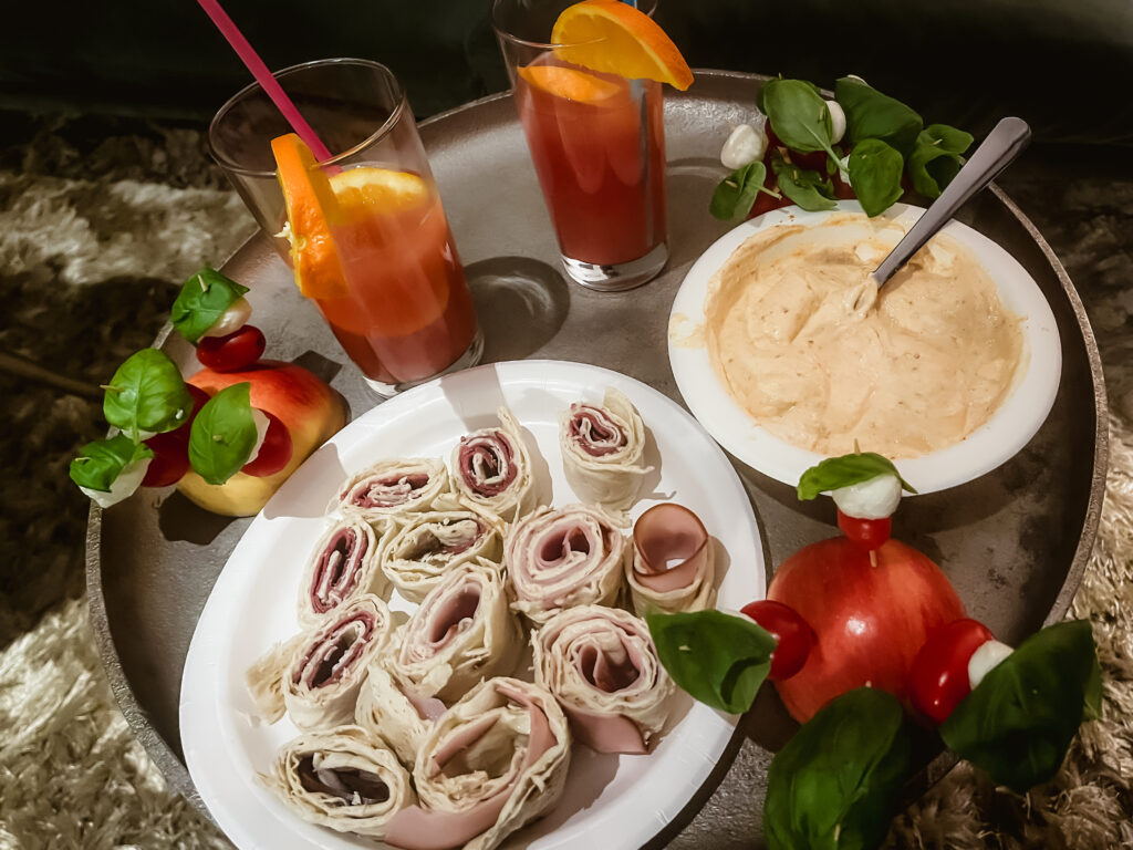 Bild från eventet Skapa något tillsammans: Olika tilltugg till de alkoholfria drinkarna.